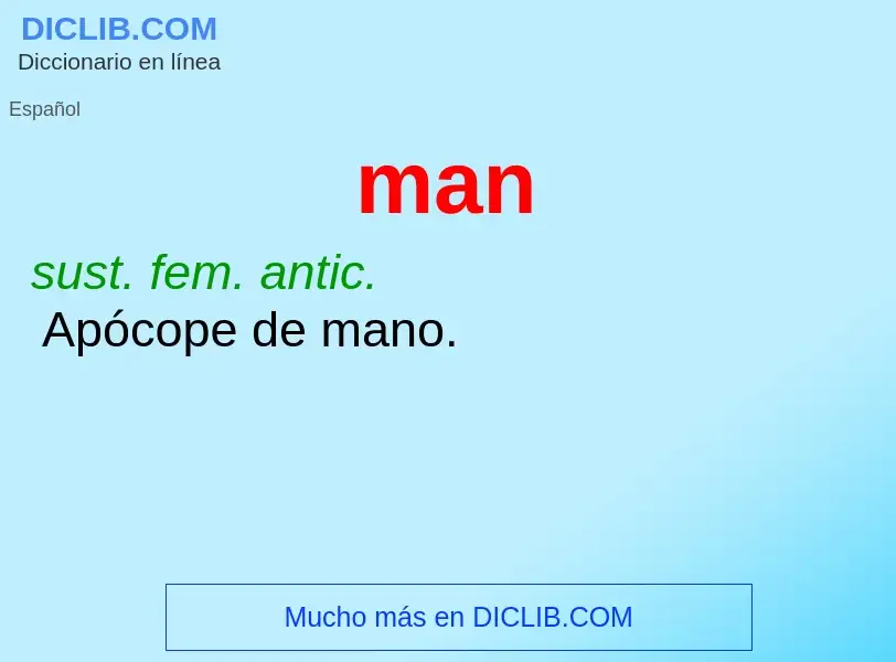 O que é man - definição, significado, conceito