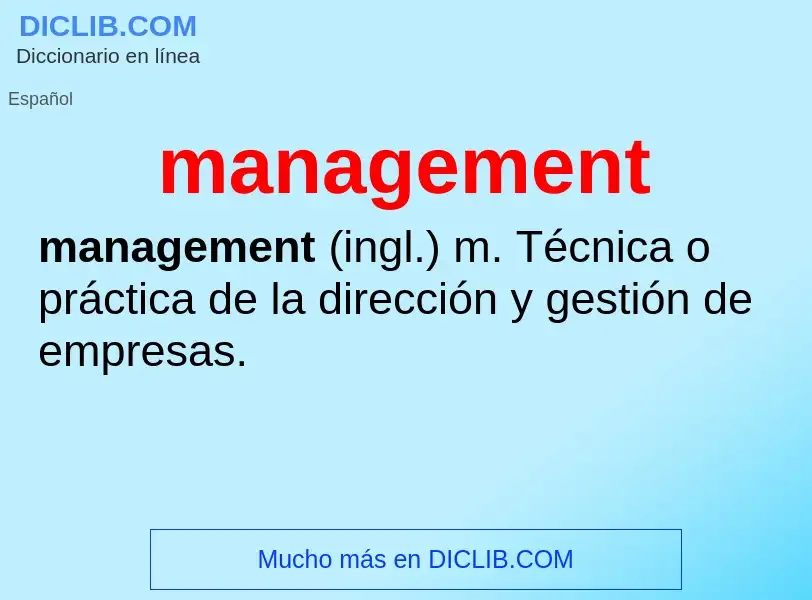 Что такое management - определение