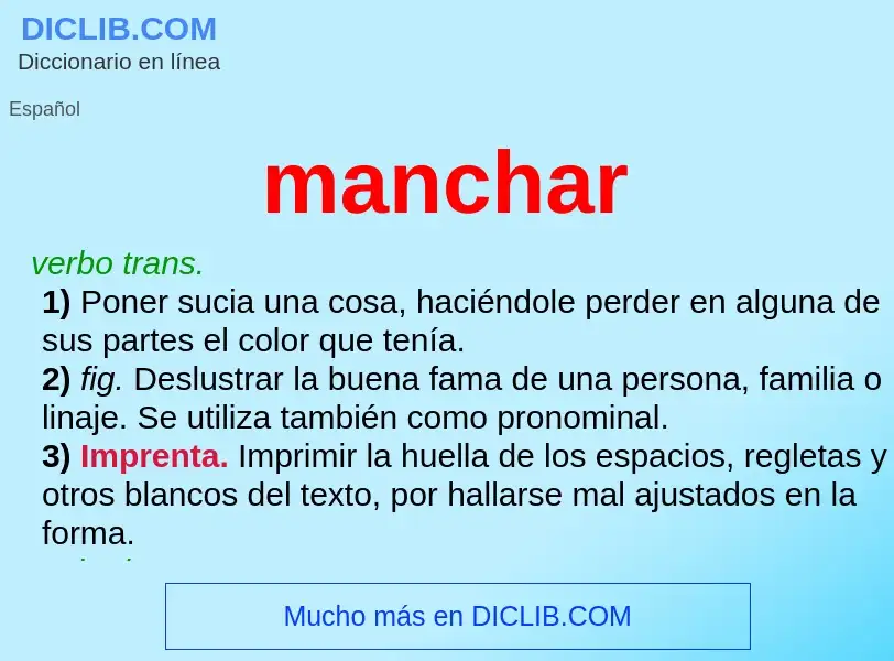 Wat is manchar - definition