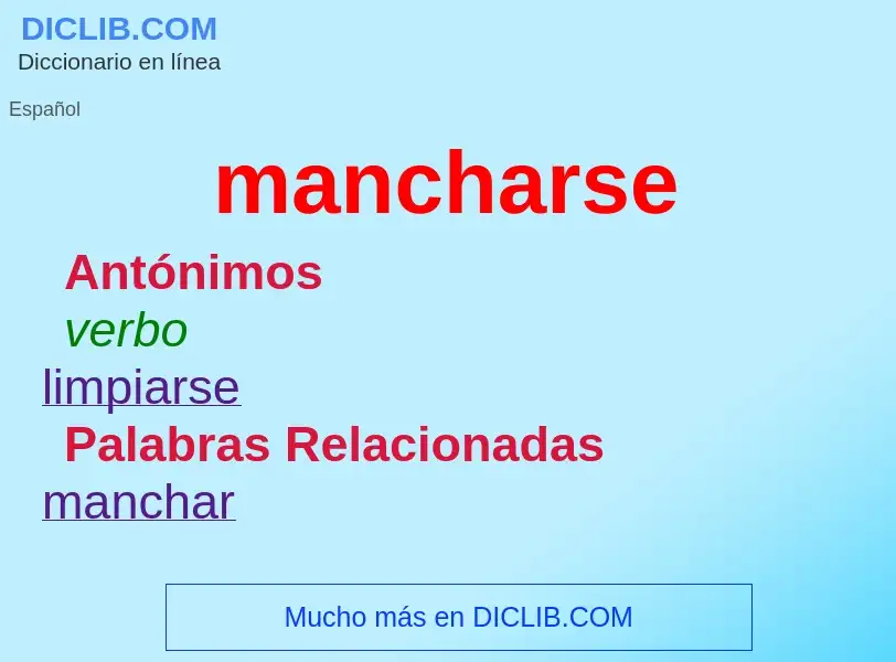 What is mancharse - definition