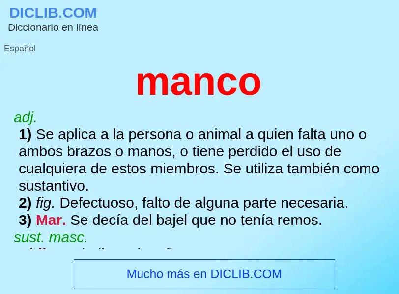 Wat is manco - definition