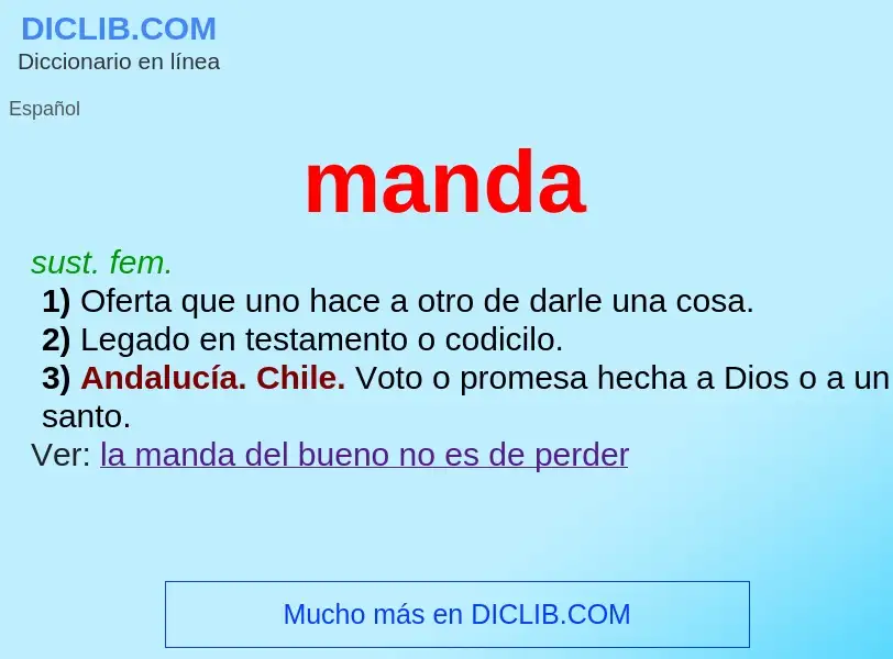 Wat is manda - definition