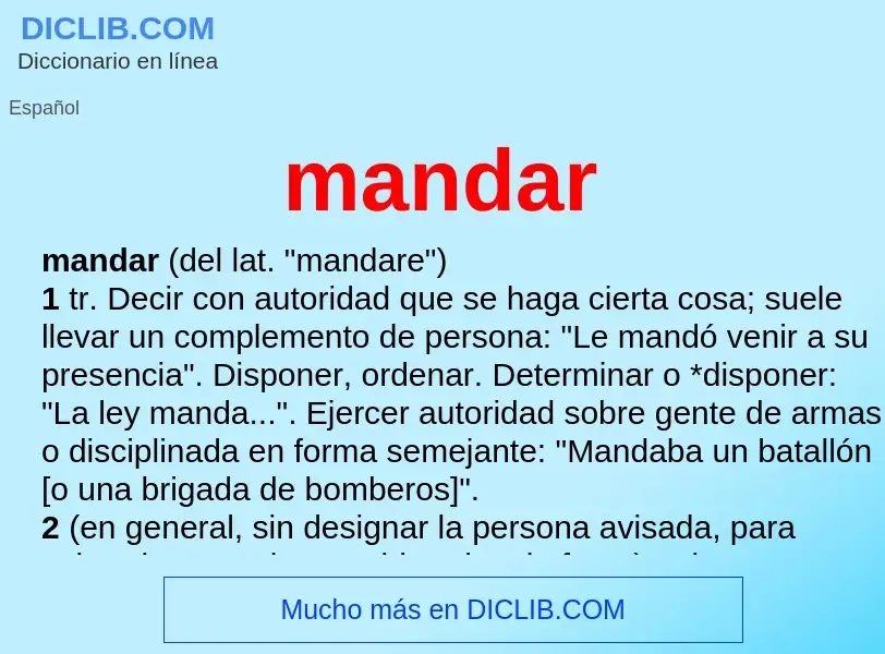 What is mandar - definition