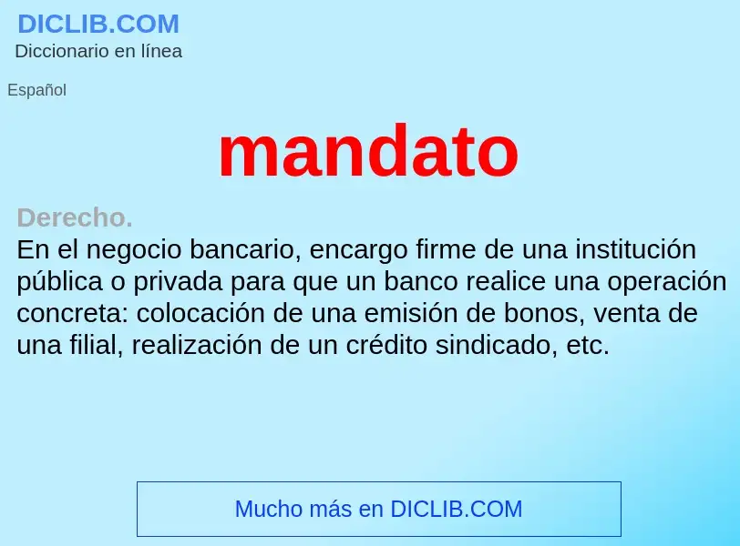 Wat is mandato - definition