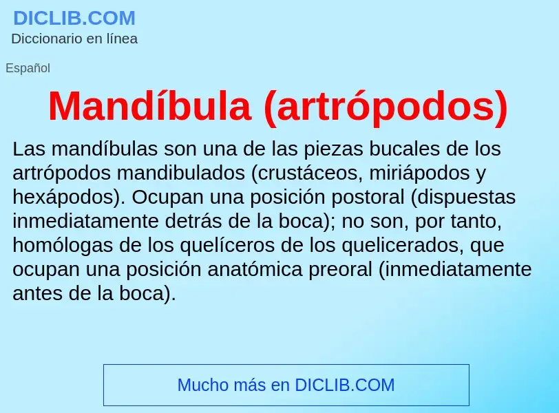 Was ist Mandíbula (artrópodos) - Definition