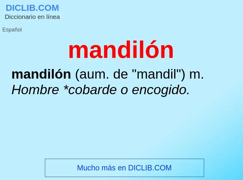 What is mandilón - definition