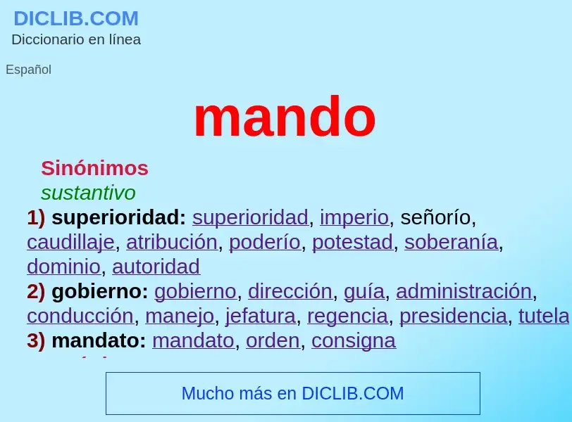 Wat is mando - definition