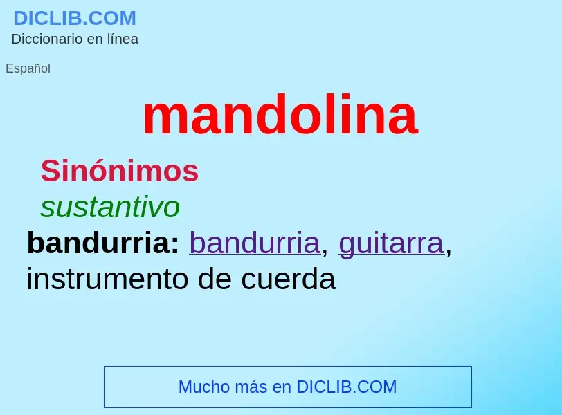 ¿Qué es mandolina? - significado y definición