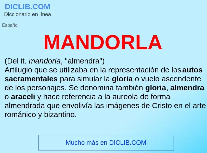 Wat is MANDORLA - definition