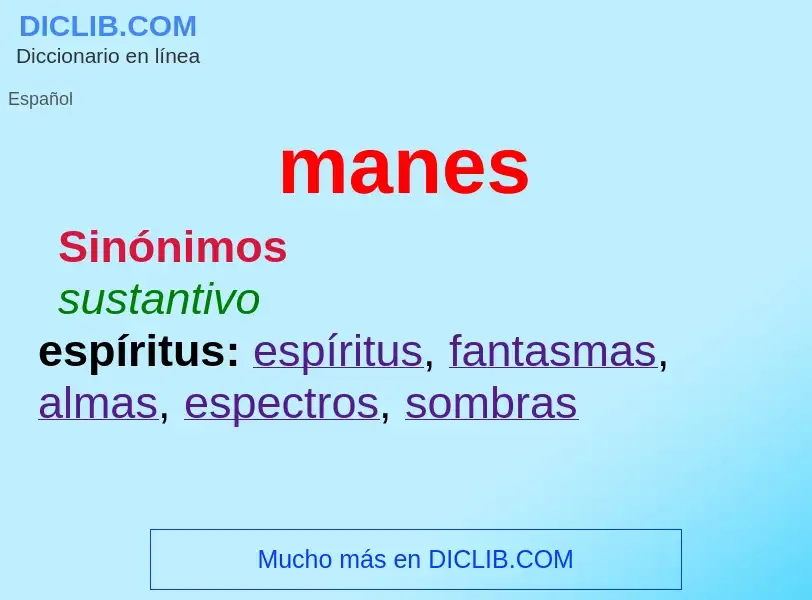 What is manes - definition