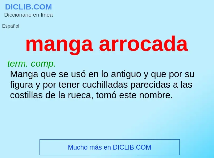 What is manga arrocada - definition