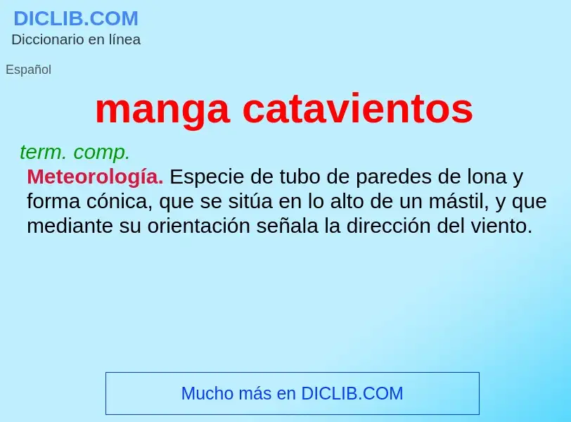 What is manga catavientos - definition