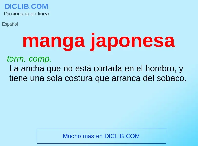 What is manga japonesa - definition