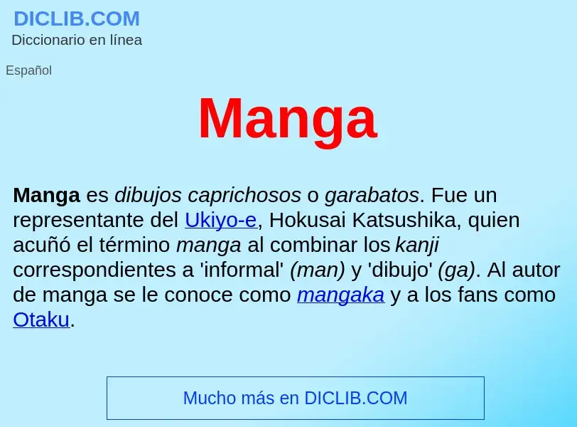 ¿Qué es Manga ? - significado y definición