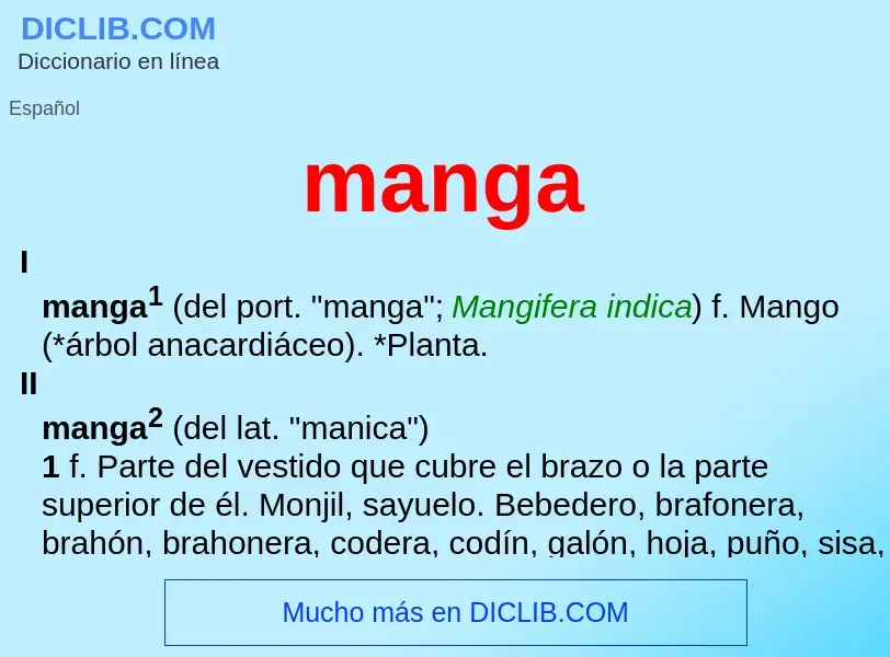 ¿Qué es manga? - significado y definición