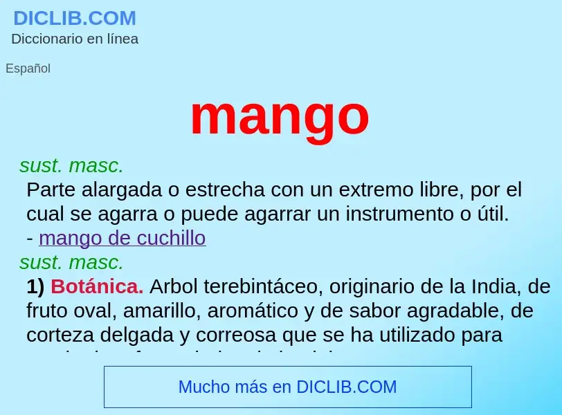 ¿Qué es mango? - significado y definición