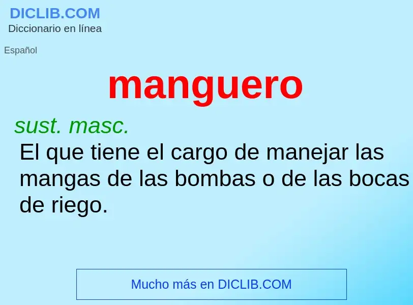 Wat is manguero - definition