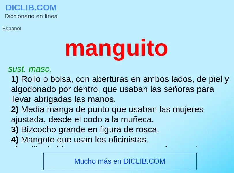 What is manguito - meaning and definition