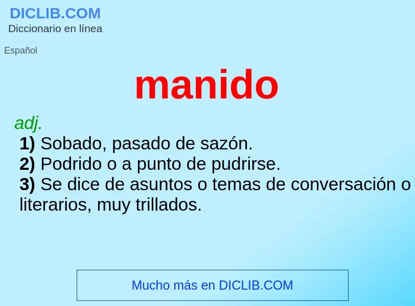 What is manido - meaning and definition