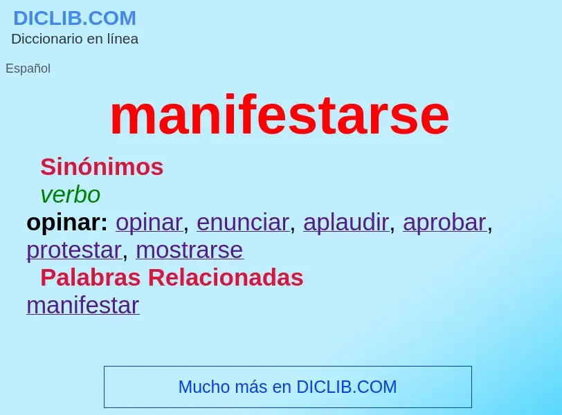 O que é manifestarse - definição, significado, conceito