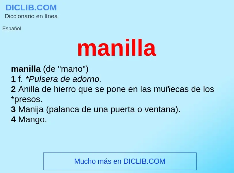 What is manilla - meaning and definition