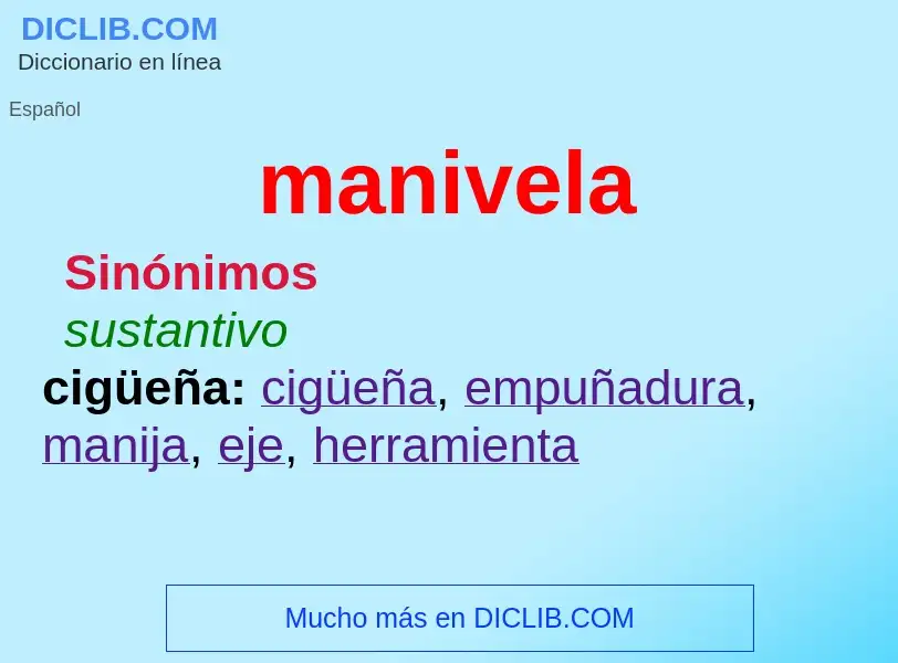 Wat is manivela - definition