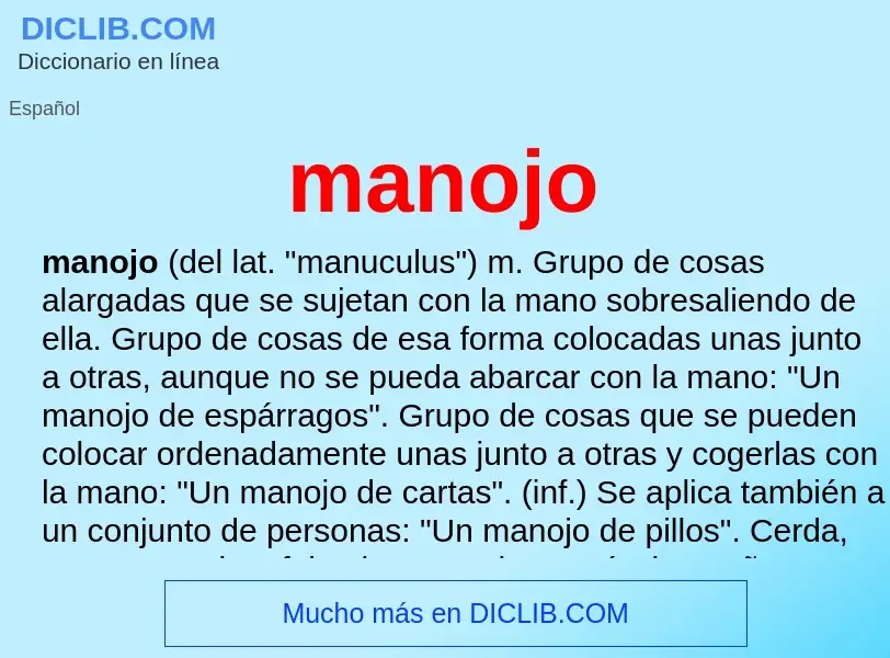 Wat is manojo - definition