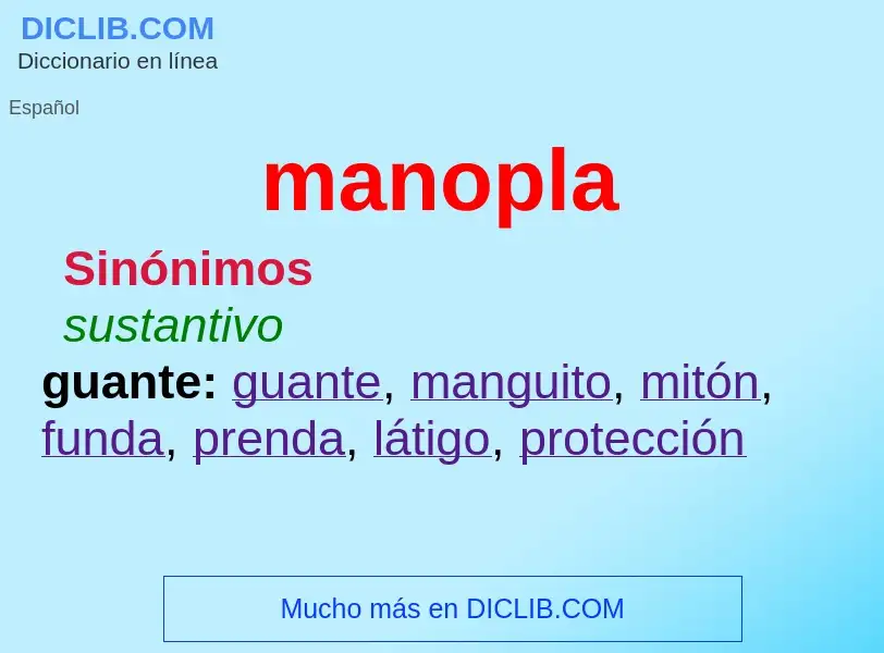 What is manopla - definition