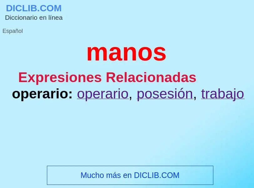 Wat is manos - definition