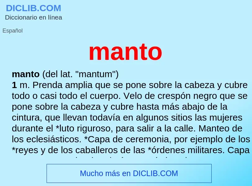 What is manto - definition