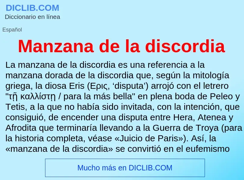 Was ist Manzana de la discordia - Definition