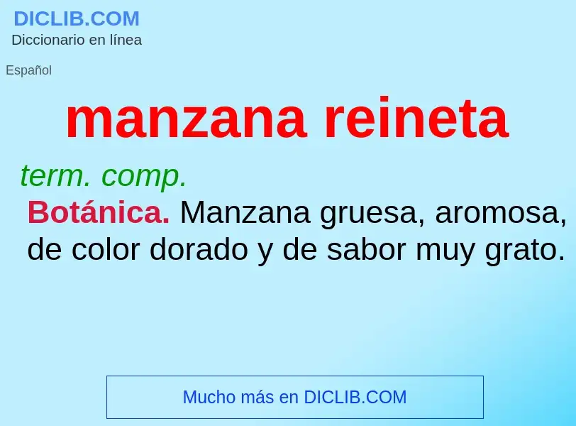 What is manzana reineta - definition