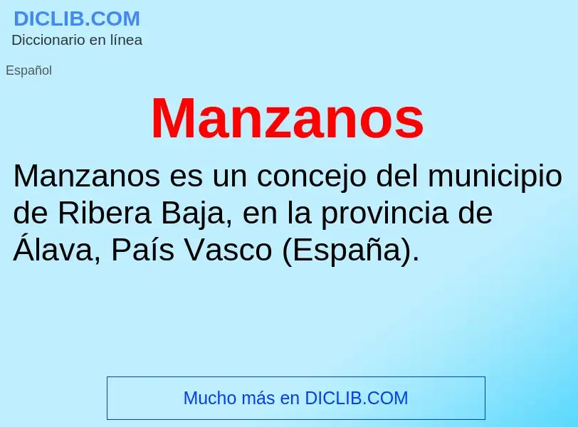 ¿Qué es Manzanos? - significado y definición