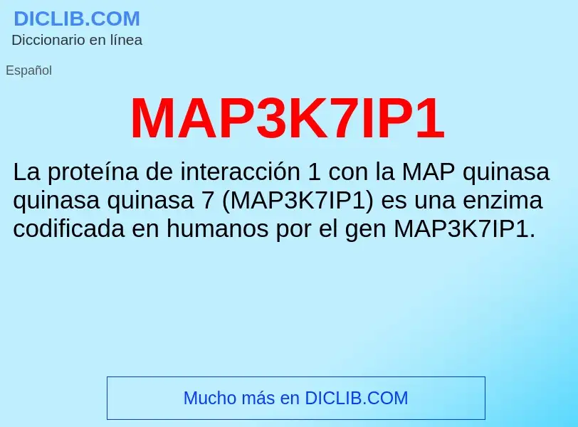 O que é MAP3K7IP1 - definição, significado, conceito