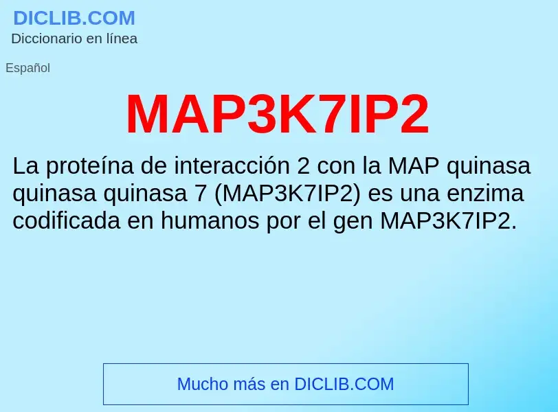 O que é MAP3K7IP2 - definição, significado, conceito