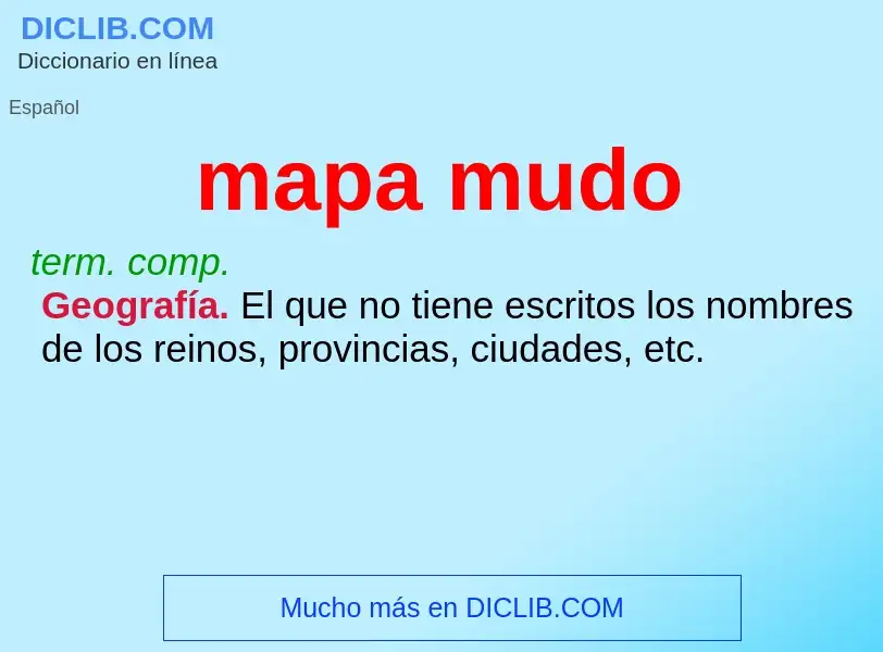 O que é mapa mudo - definição, significado, conceito