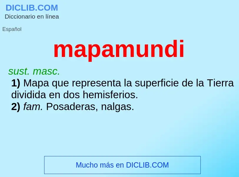 What is mapamundi - meaning and definition