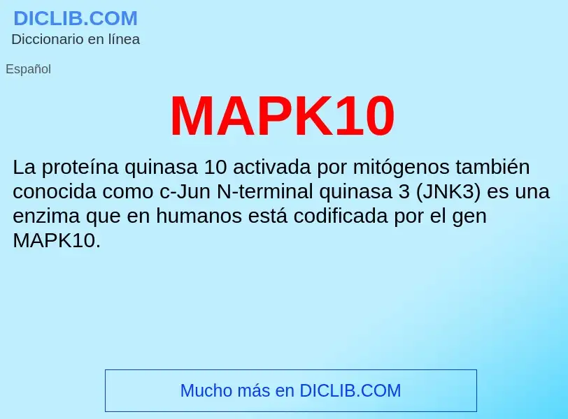 What is MAPK10 - meaning and definition