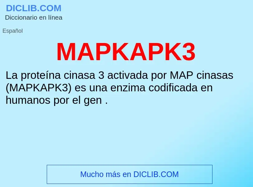 What is MAPKAPK3 - meaning and definition