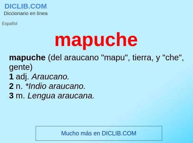 ¿Qué es mapuche? - significado y definición