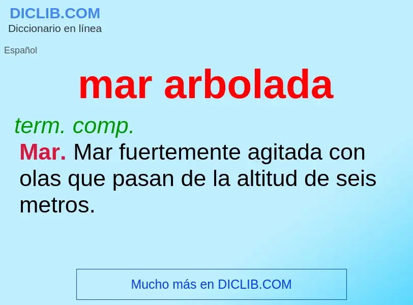 Was ist mar arbolada - Definition