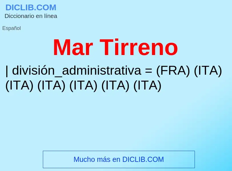 Что такое Mar Tirreno - определение