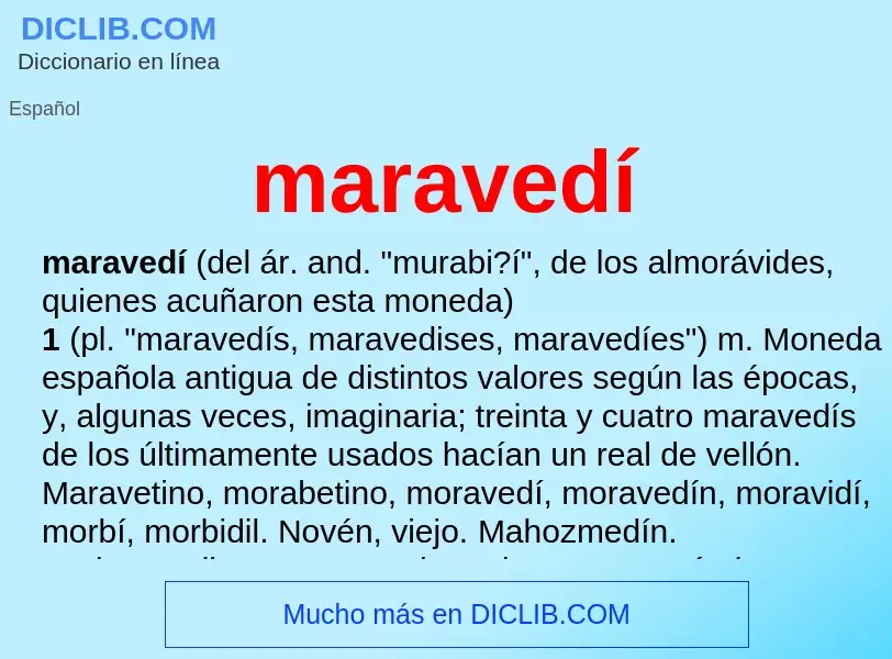 What is maravedí - definition