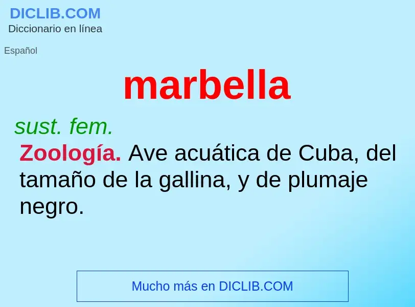 ¿Qué es marbella? - significado y definición