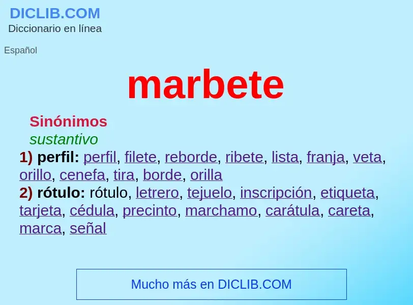 ¿Qué es marbete? - significado y definición