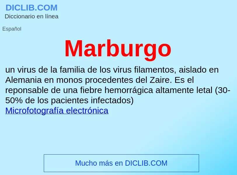 ¿Qué es Marburgo? - significado y definición