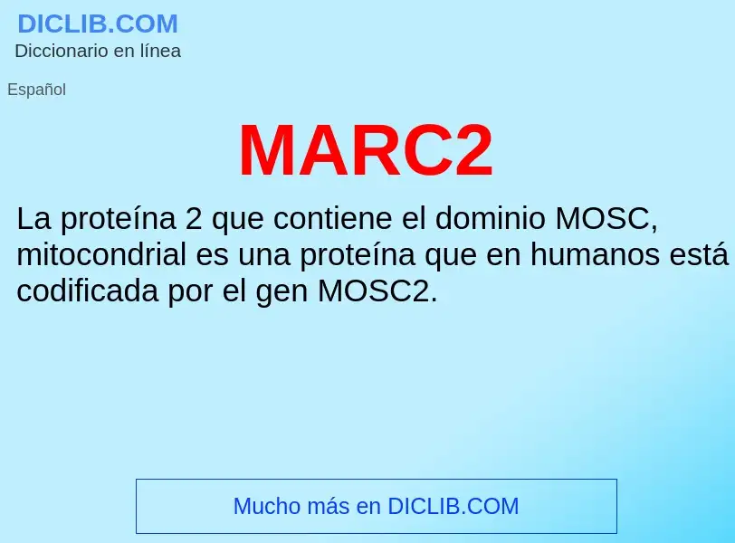 Wat is MARC2 - definition