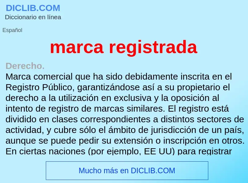 ¿Qué es marca registrada? - significado y definición