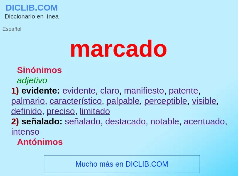 What is marcado - definition