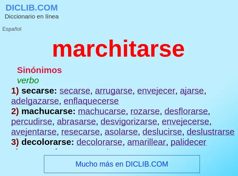 Wat is marchitarse - definition